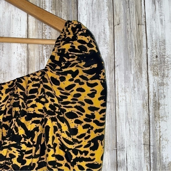 NWT Topshop Leopard Yellow & Black Dress Fierce - Picture 9 of 9